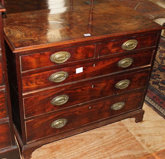 Walnut chest of drawers